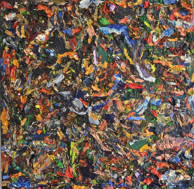 Malaika Sellen-Ferere 'Raw Composition 2' Acrylic on canvas 100 x 100cm